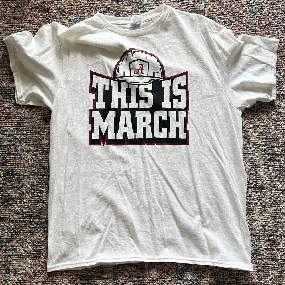 Alabama Large 'This Is March' Crimson Roll Tide Lightweight Merch T-Shirt